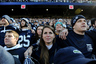 STATE COLLEGE, PA - NOVEMBER 12: Penn State fans smile and sing before taking on Nebraska at Beaver Stadium on November 12, 2025 in State College, Pennsylvania. (Photo by Patrick Smith/Getty Images)
